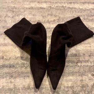 Casadei - Black Suede, High Heeled Boots- Size: 10